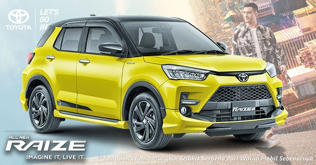 Warna Yellow Two Tone New Toyota RAIZE Jakarta