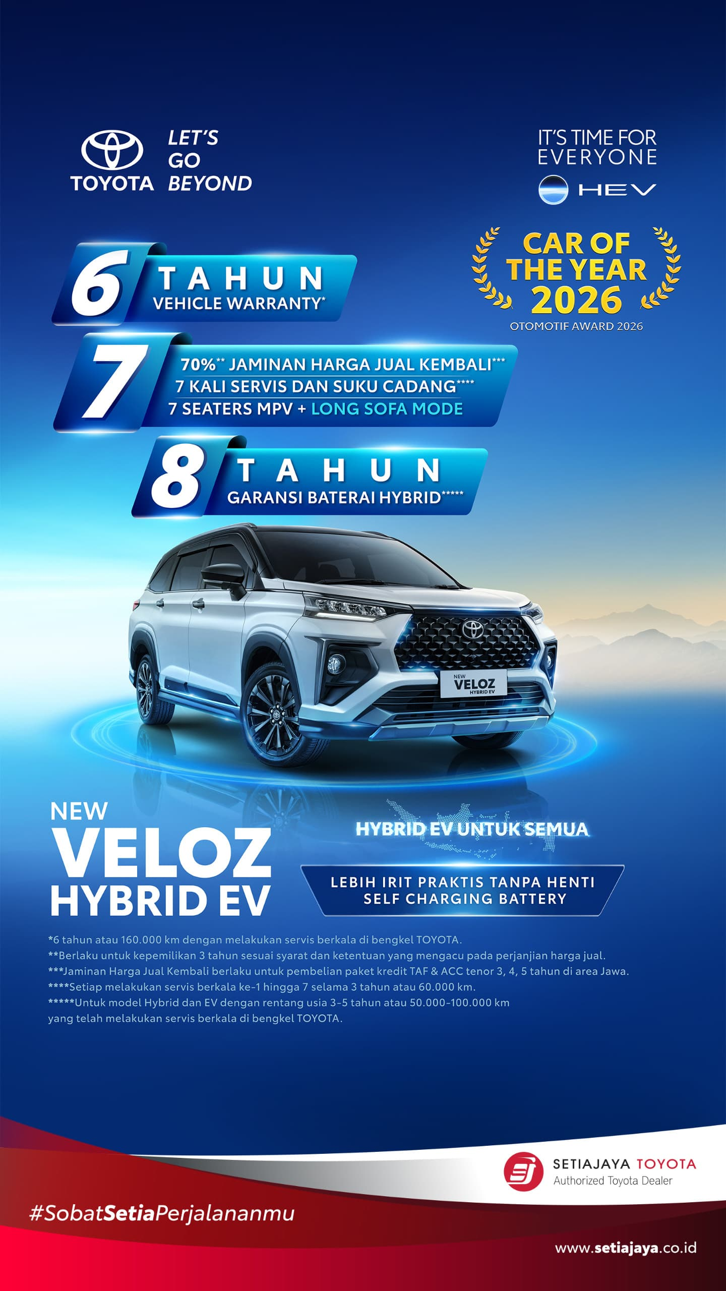 New Veloz Hybrid EV · Program 6–7–8